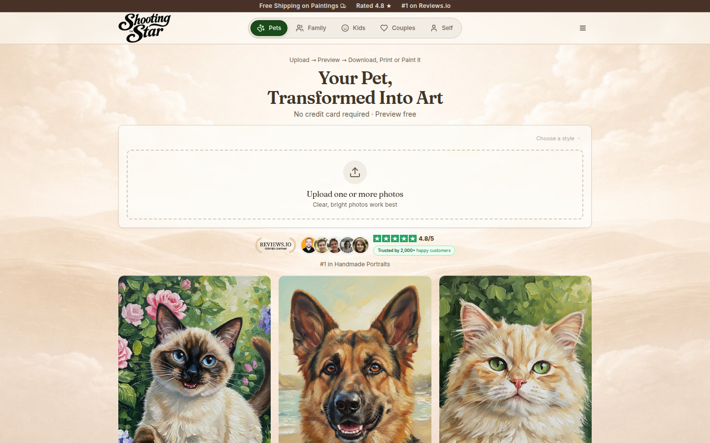 Magic Portrait — live product